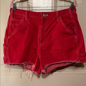 Hudson Jeans Size 32 Red Carpenter Shorts